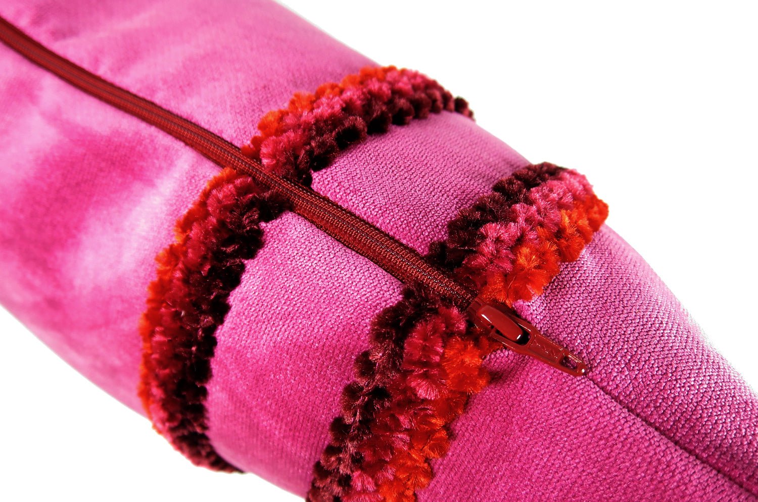 The Pink Soft Suede ピンクソフトスエード サイドラインクッション 50×30cm 中材付 - HOUSE OF JAPAN Shop