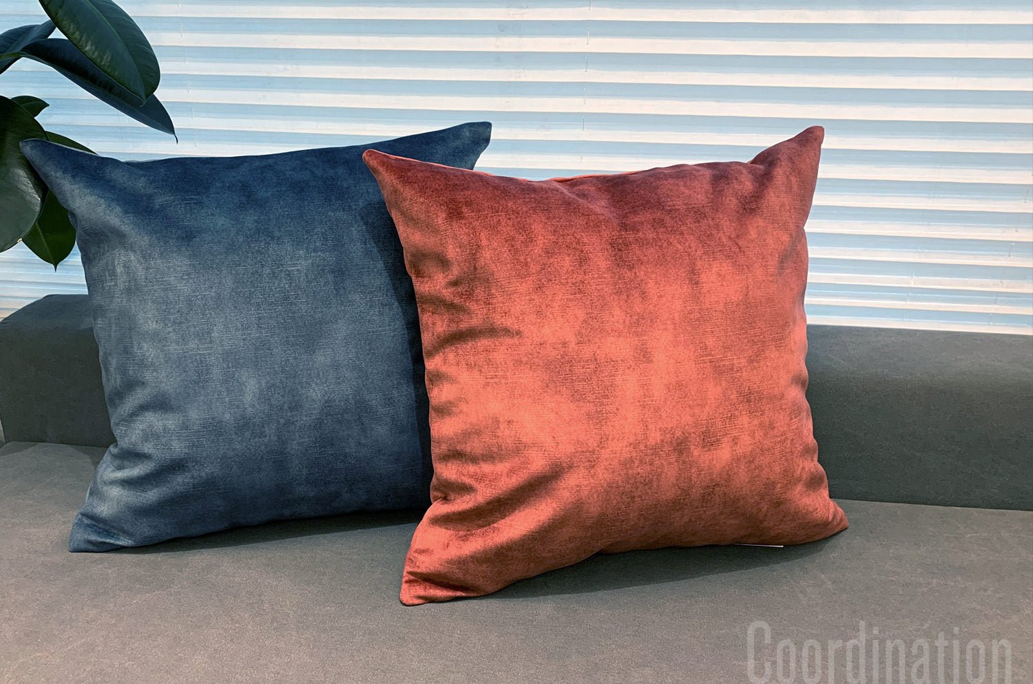 The PrintedVelvet プリントベルベット クッションカバー (Atlantic) 50×50cm - HOUSE OF JAPAN Shop