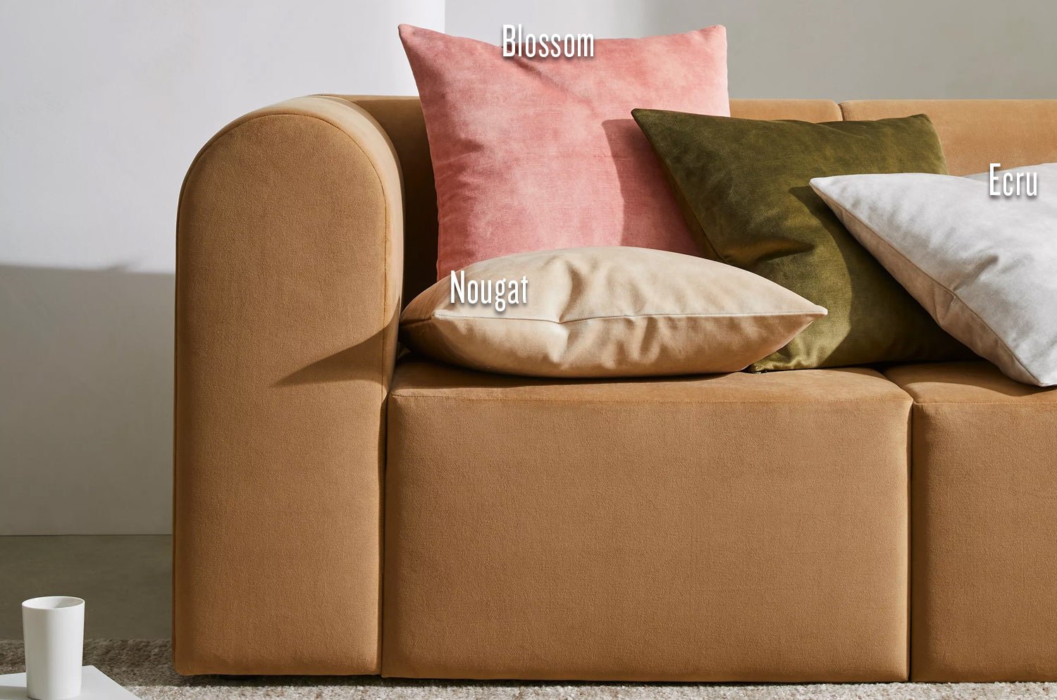 The PrintedVelvet プリントベルベット クッションカバー (Ecru) 50×50cm - HOUSE OF JAPAN Shop