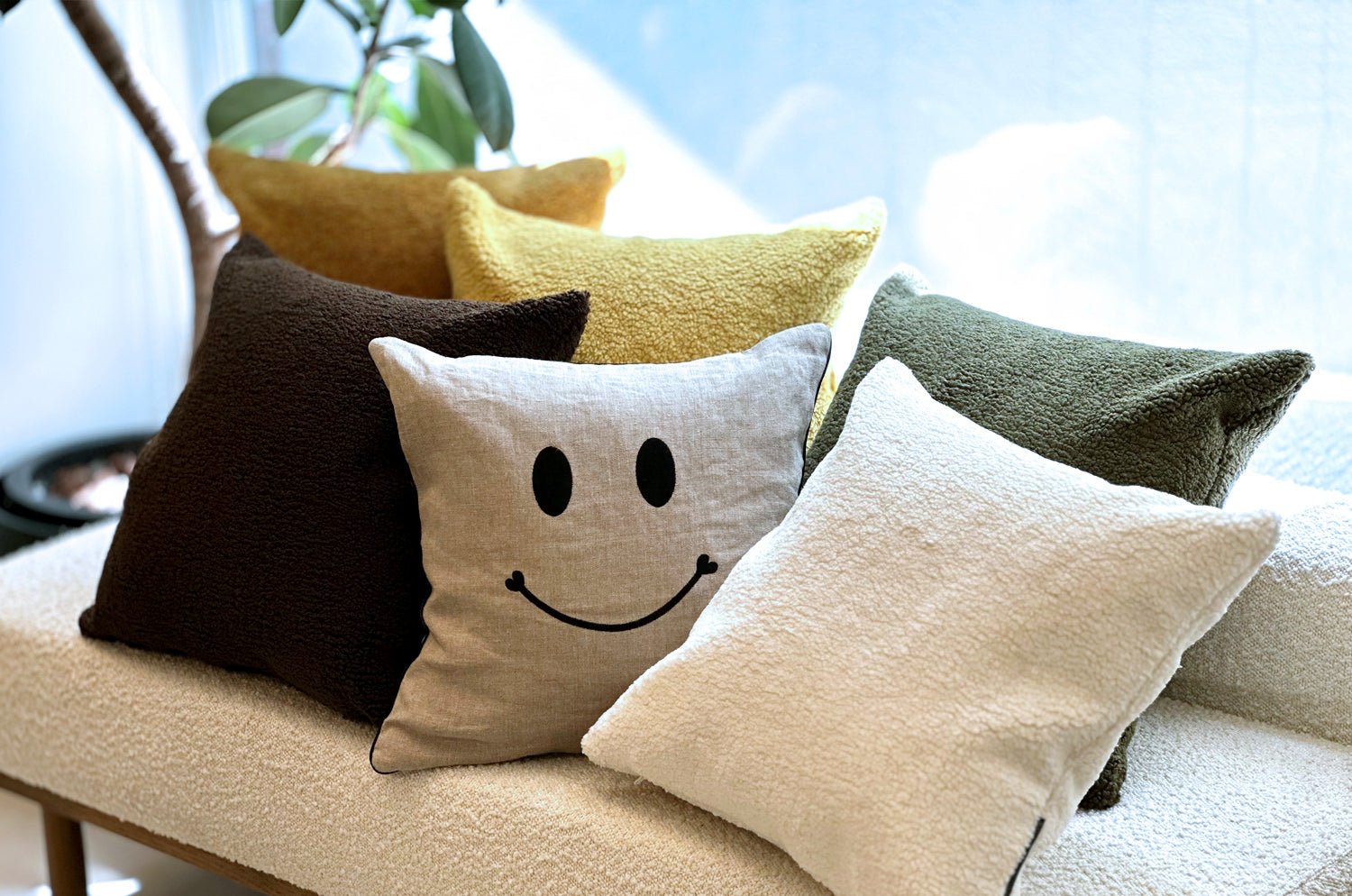 The Puff パフ クッションカバー (ホワイト) 45×45cm - HOUSE OF JAPAN Shop