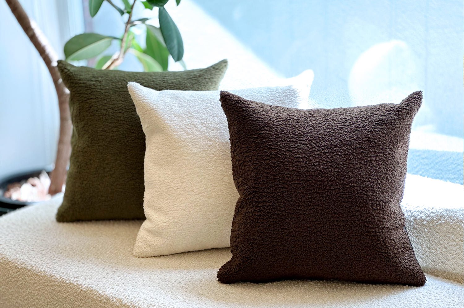 The Puff パフ クッションカバー (ホワイト) 45×45cm - HOUSE OF JAPAN Shop