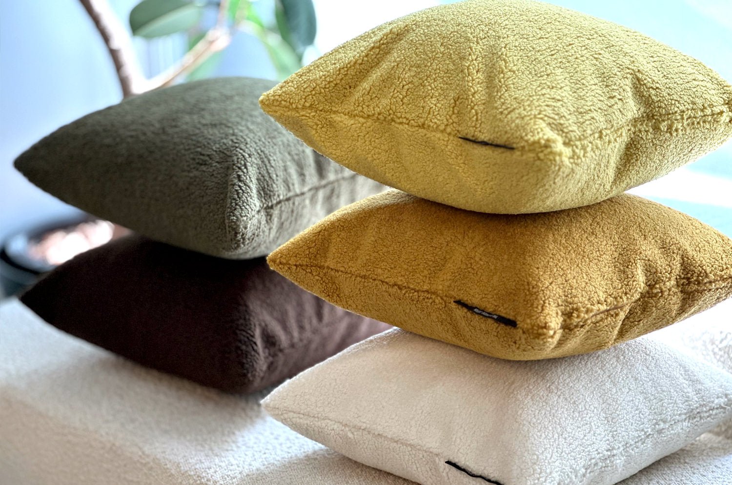 The Puff パフ クッションカバー (ホワイト) 45×45cm - HOUSE OF JAPAN Shop