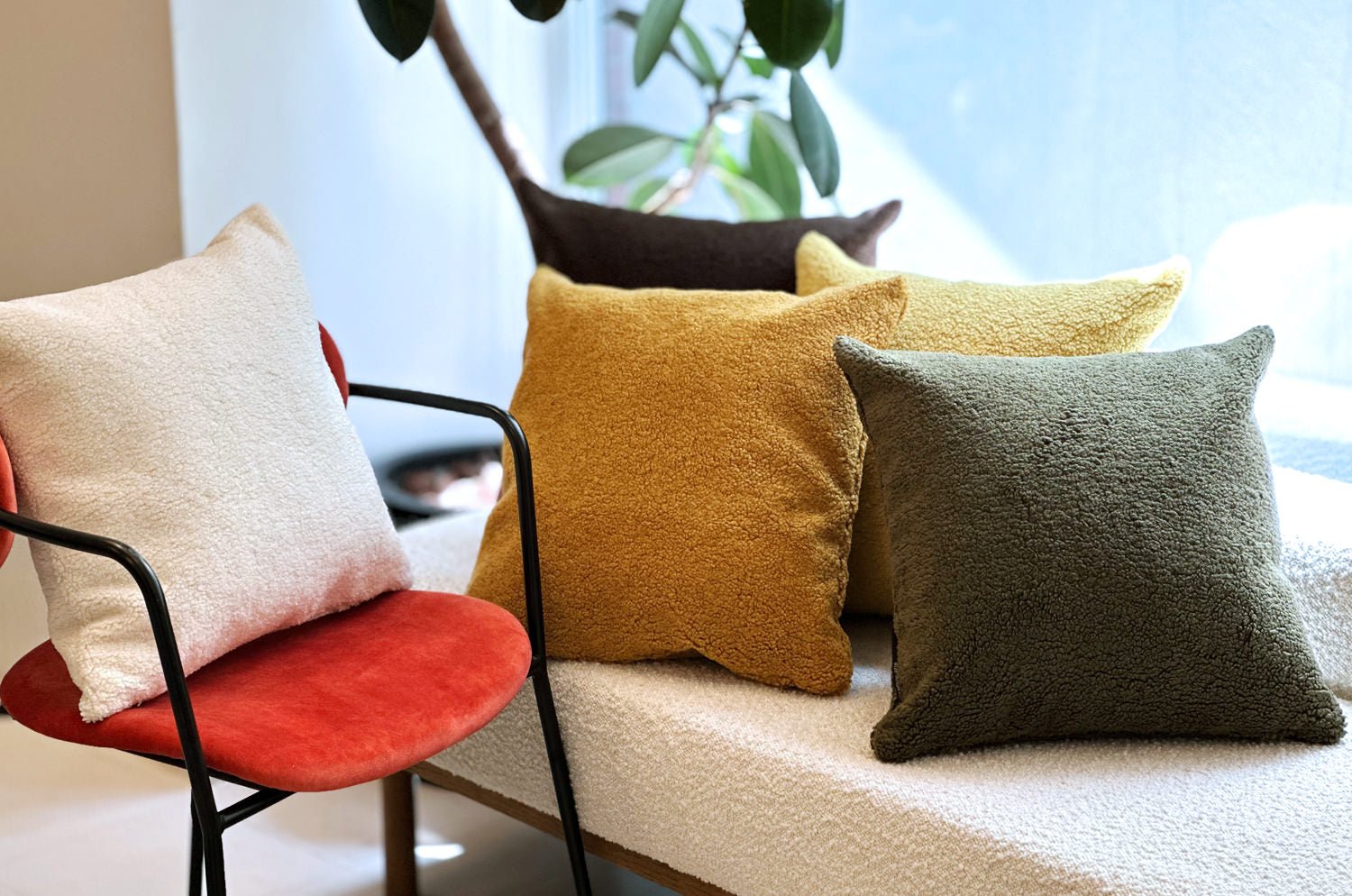 The Puff パフ クッションカバー (ホワイト) 45×45cm - HOUSE OF JAPAN Shop