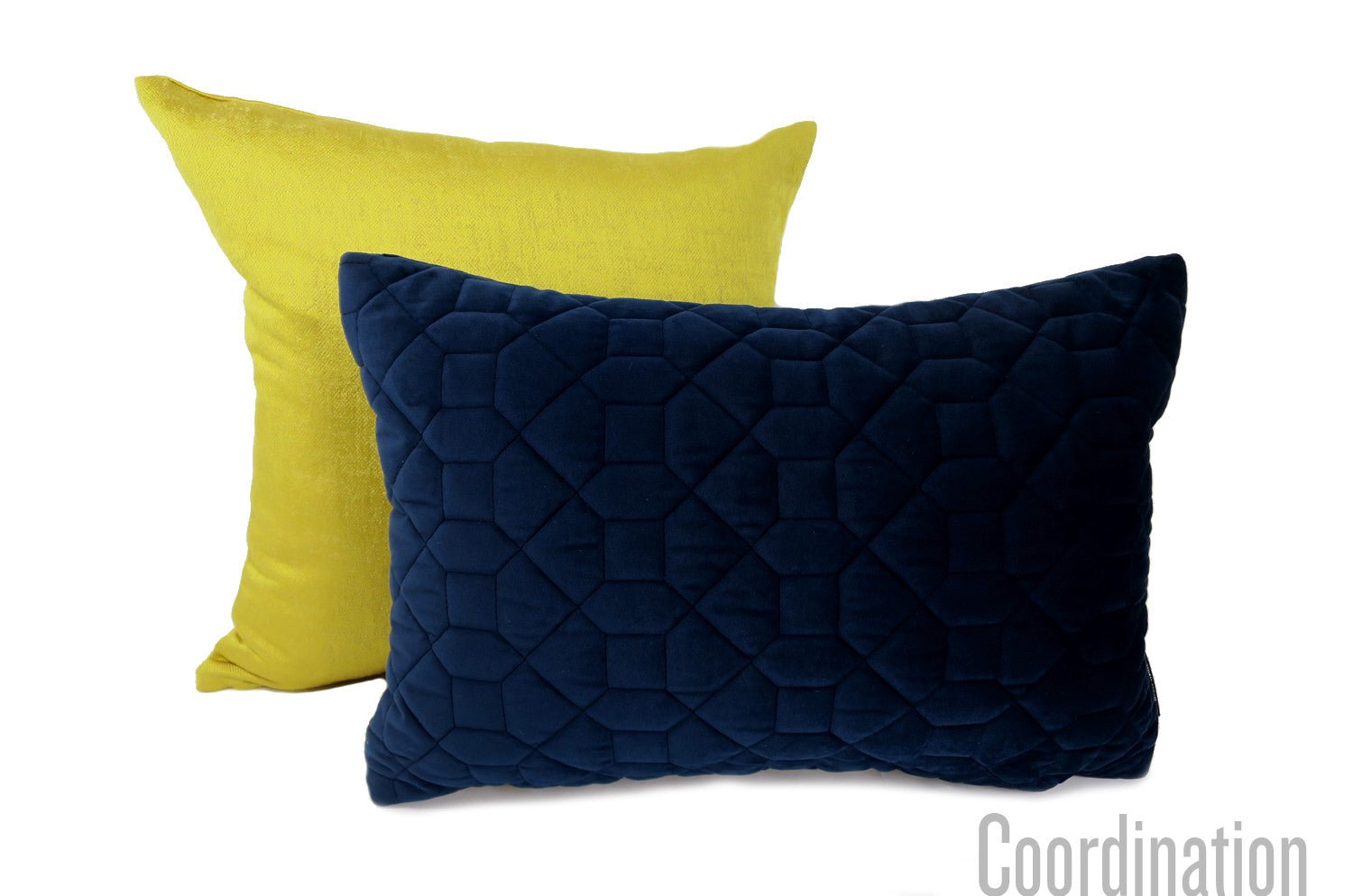 The Quilted シルクタッチ幾何学キルト クッション Atlantic 45×30cm 中材付 - HOUSE OF JAPAN Shop