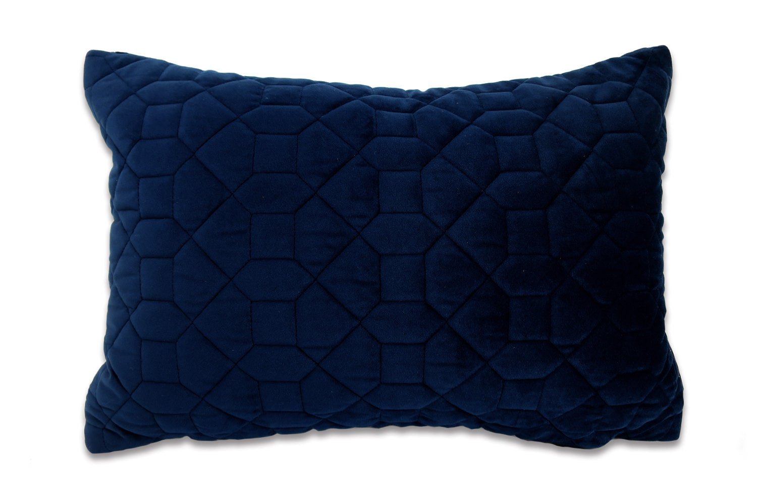 The Quilted シルクタッチ幾何学キルト クッション Atlantic 45×30cm 中材付 - HOUSE OF JAPAN Shop