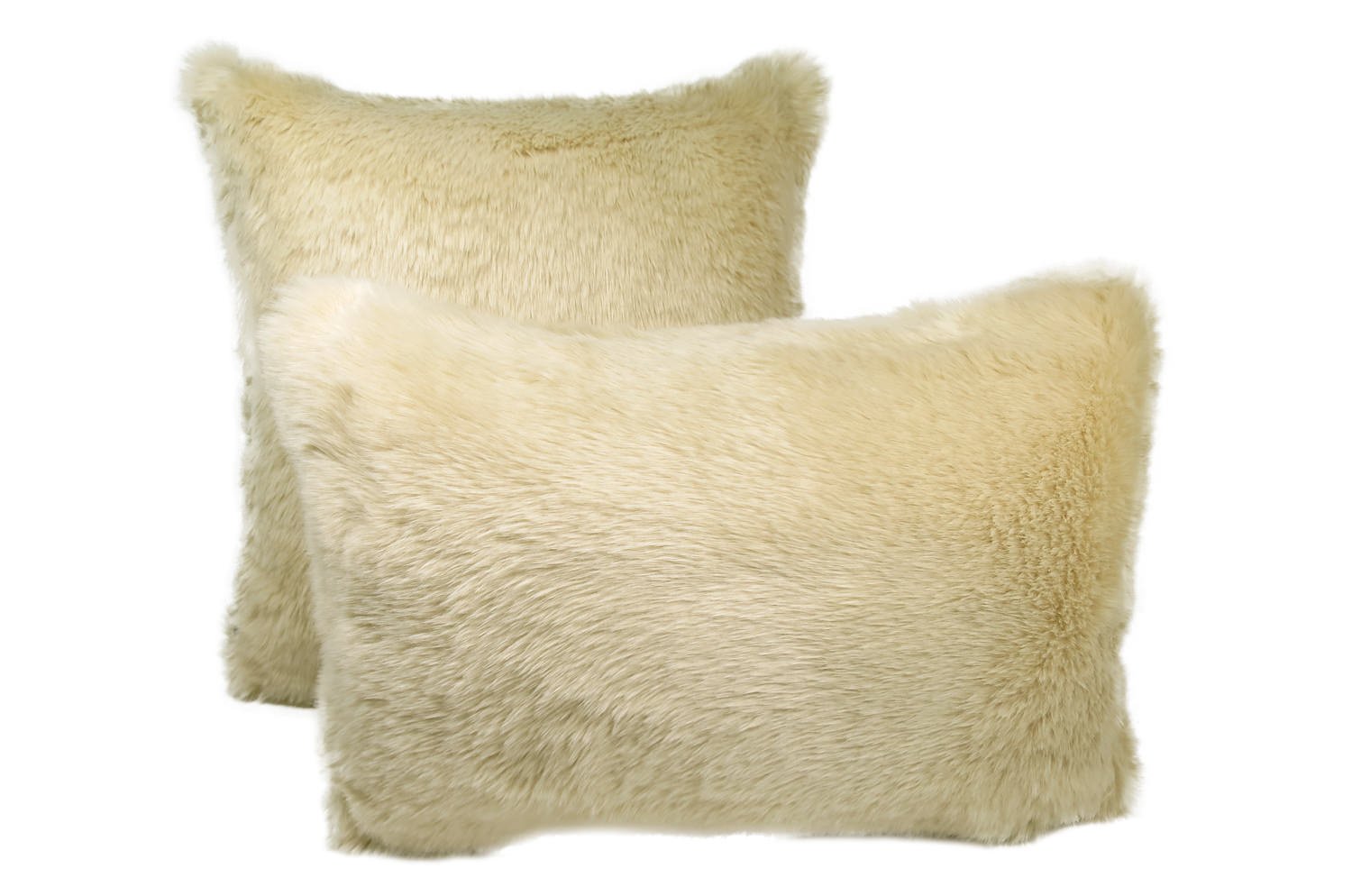 The Rex 至極の手触りエコファー レッキス クッション (ミルクティー ) 45×30cm 中材付 - HOUSE OF JAPAN Shop