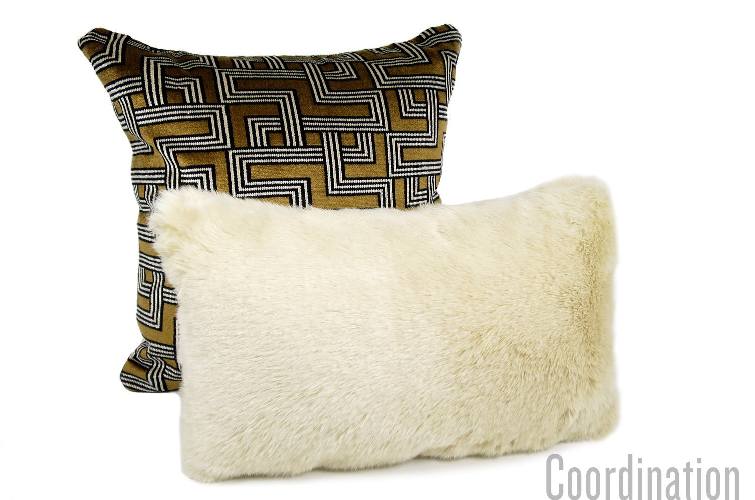 The Rex 至極の手触りエコファー レッキス クッション (ミルクティー ) 45×30cm 中材付 - HOUSE OF JAPAN Shop