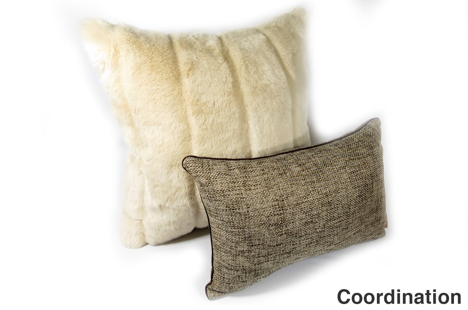 The Rex 至極の手触りエコファー Rex ミルクティー クッションカバー 50×50cm - HOUSE OF JAPAN Shop