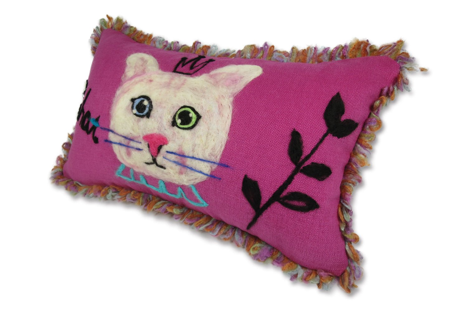 The ROMO 癒されレタードメッセージクッション(Chat) ハンドメイド 49(53)×29(33)cm 中材付 - HOUSE OF JAPAN Shop