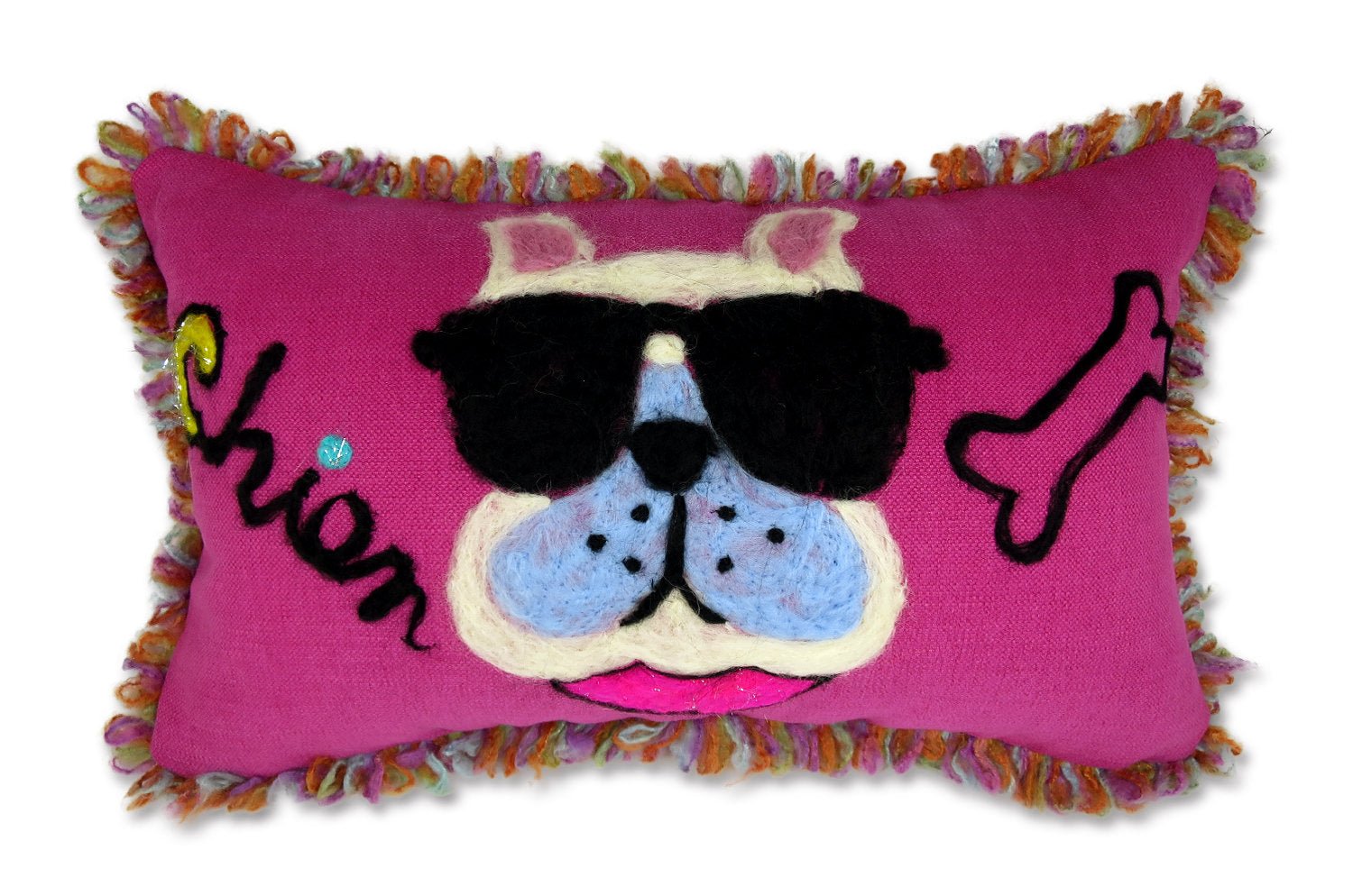 The ROMO 癒されレタードメッセージクッション(chien) ハンドメイド 49(53)×29(33)cm 中材付 - HOUSE OF JAPAN Shop