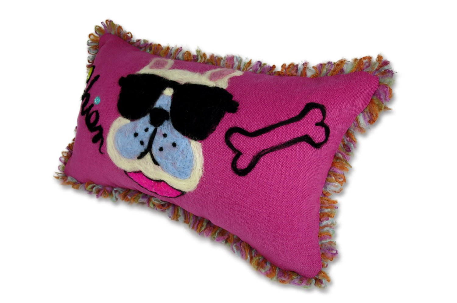 The ROMO 癒されレタードメッセージクッション(chien) ハンドメイド 49(53)×29(33)cm 中材付 - HOUSE OF JAPAN Shop