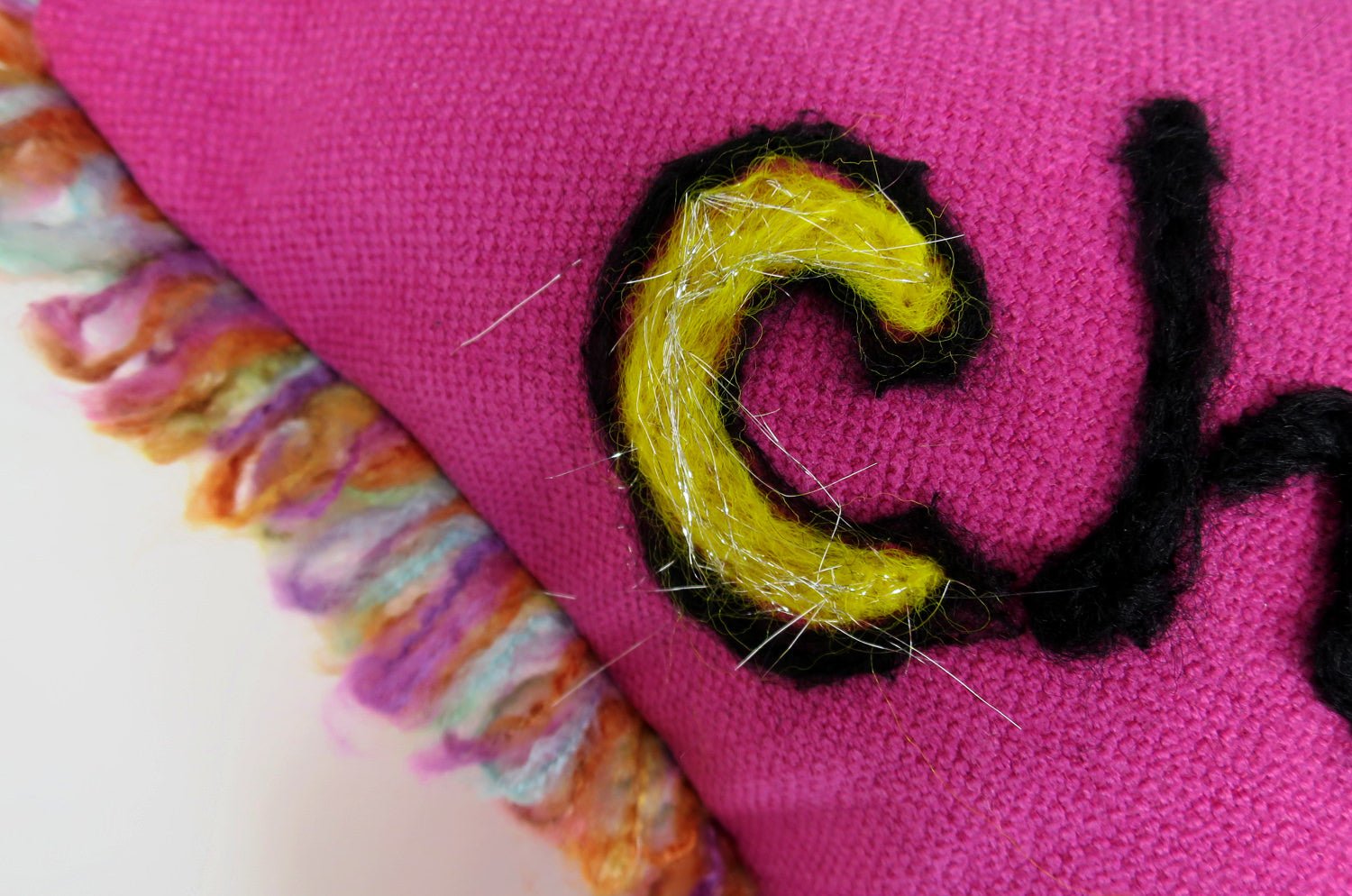 The ROMO 癒されレタードメッセージクッション(chien) ハンドメイド 49(53)×29(33)cm 中材付 - HOUSE OF JAPAN Shop