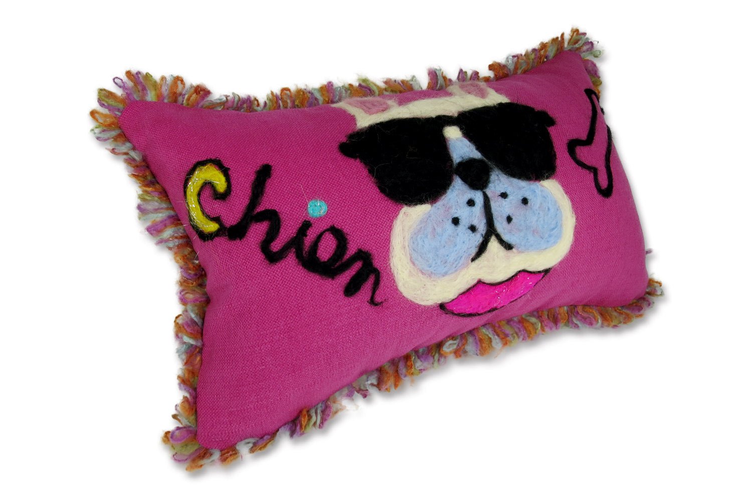 The ROMO 癒されレタードメッセージクッション(chien) ハンドメイド 49(53)×29(33)cm 中材付 - HOUSE OF JAPAN Shop