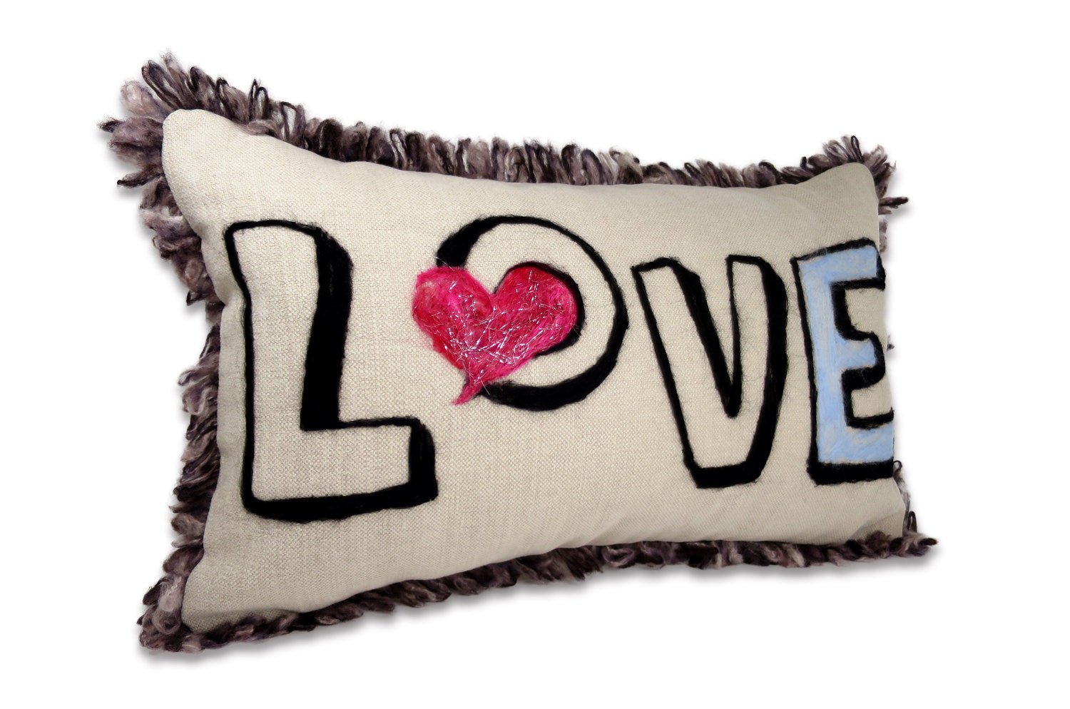 The ROMO 癒されレタードメッセージクッション(LOVE) ハンドメイド 49(53)×29(33)cm 中材付 - HOUSE OF JAPAN Shop