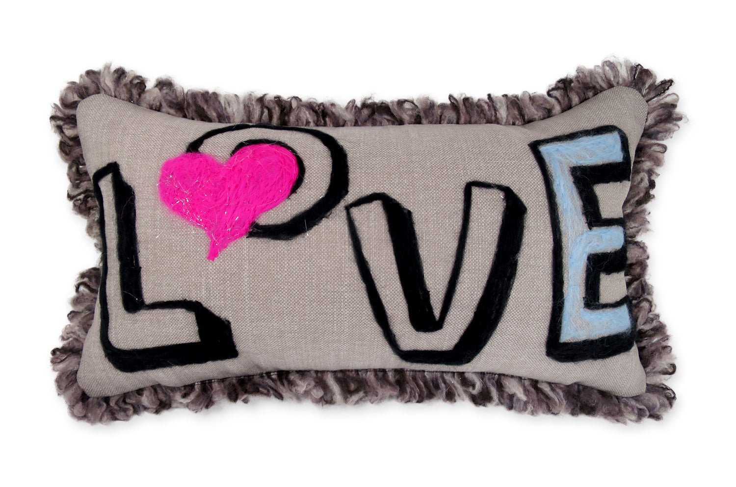 The ROMO 癒されレタードメッセージクッション(LOVE) ハンドメイド 49(53)×29(33)cm 中材付 - HOUSE OF JAPAN Shop