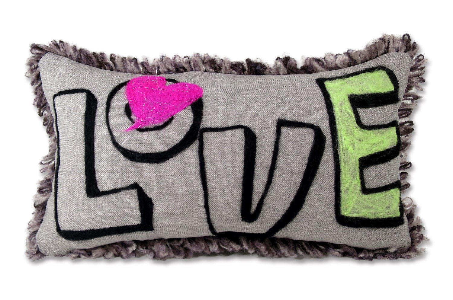 The ROMO 癒されレタードメッセージクッション(LOVE) ハンドメイド 49(53)×29(33)cm 中材付 - HOUSE OF JAPAN Shop