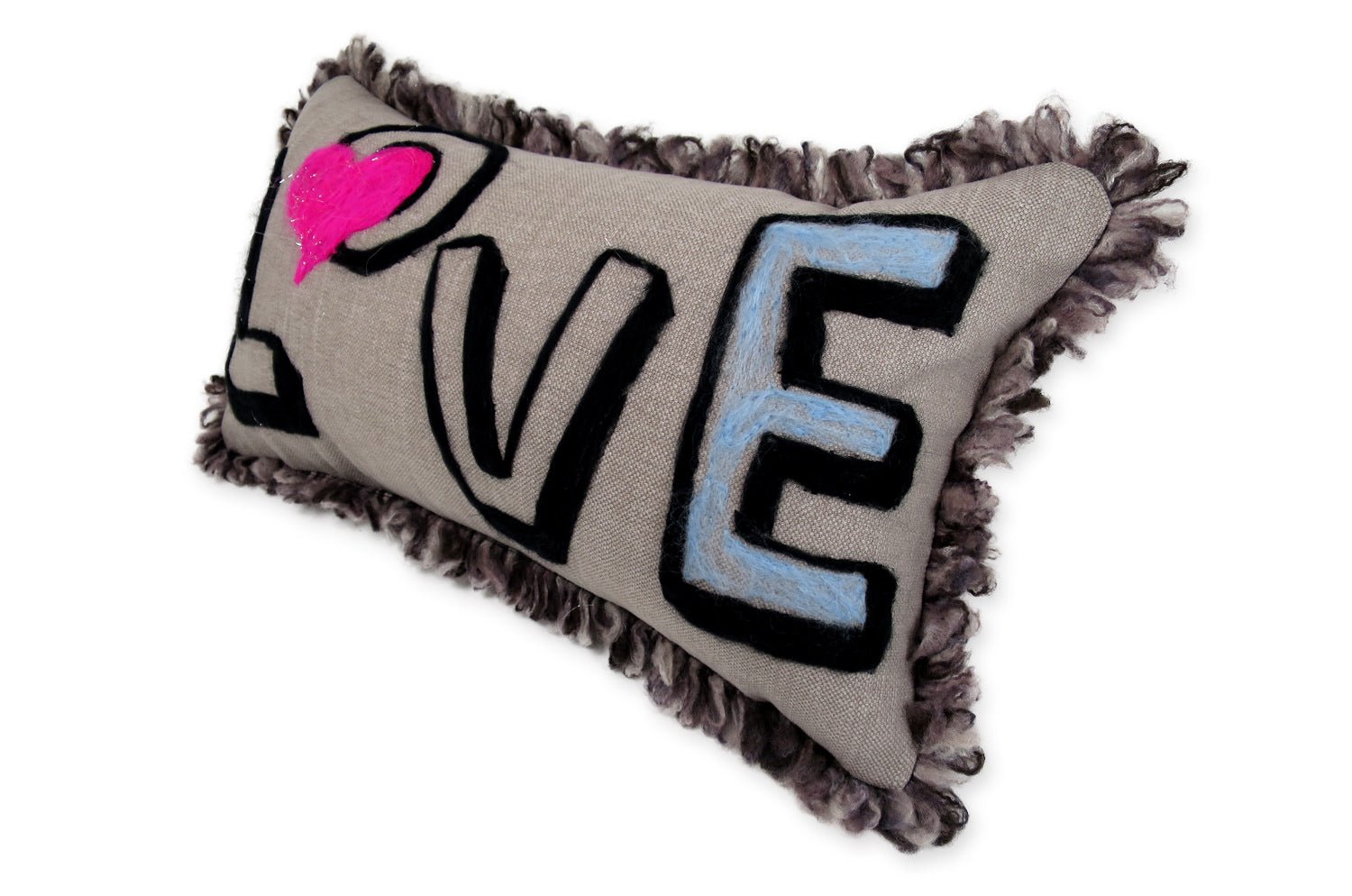 The ROMO 癒されレタードメッセージクッション(LOVE) ハンドメイド 49(53)×29(33)cm 中材付 - HOUSE OF JAPAN Shop