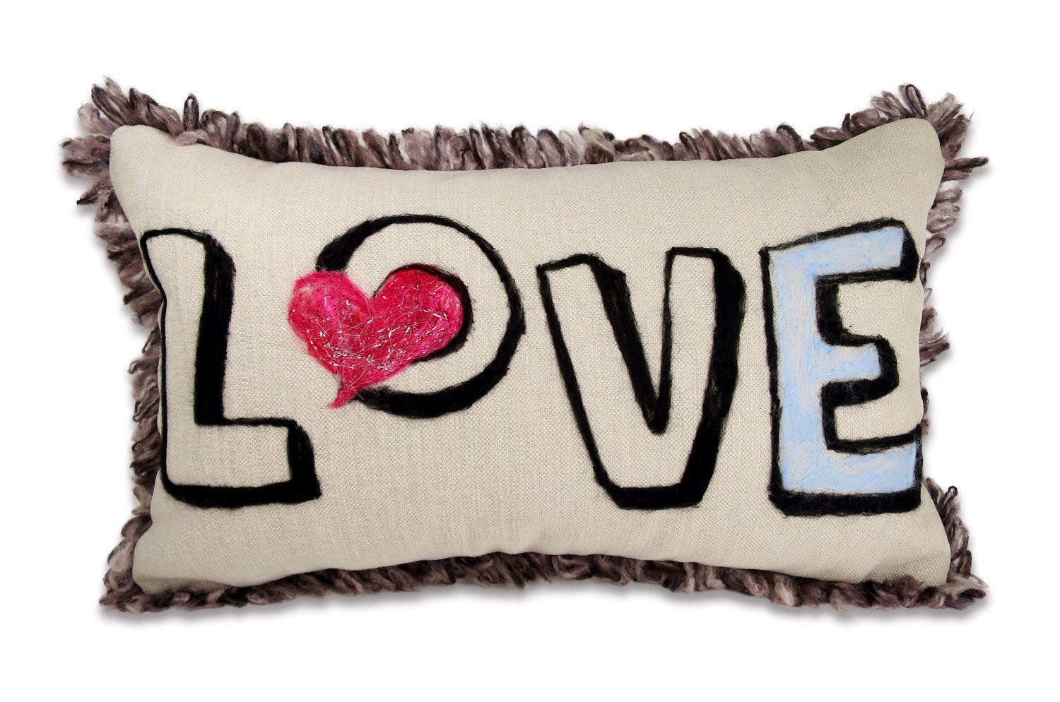 The ROMO 癒されレタードメッセージクッション(LOVE) ハンドメイド 49(53)×29(33)cm 中材付 - HOUSE OF JAPAN Shop