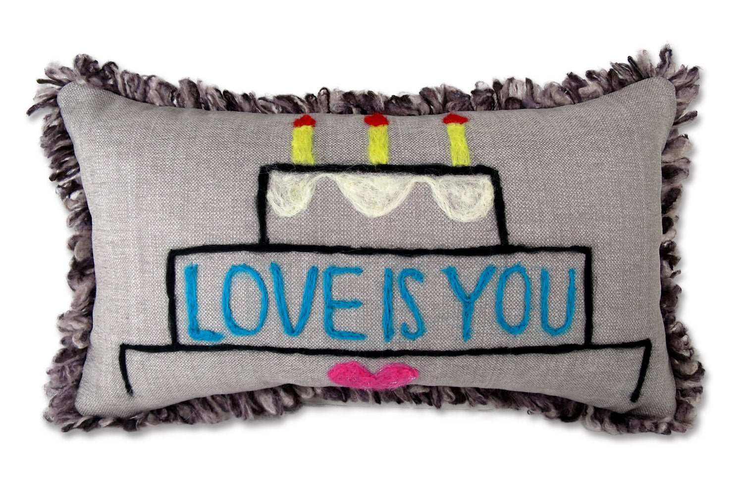 The ROMO 癒されレタードメッセージクッション(LOVE IS YOU) ハンドメイド 49(53)×29(33)cm 中材付 - HOUSE OF JAPAN Shop