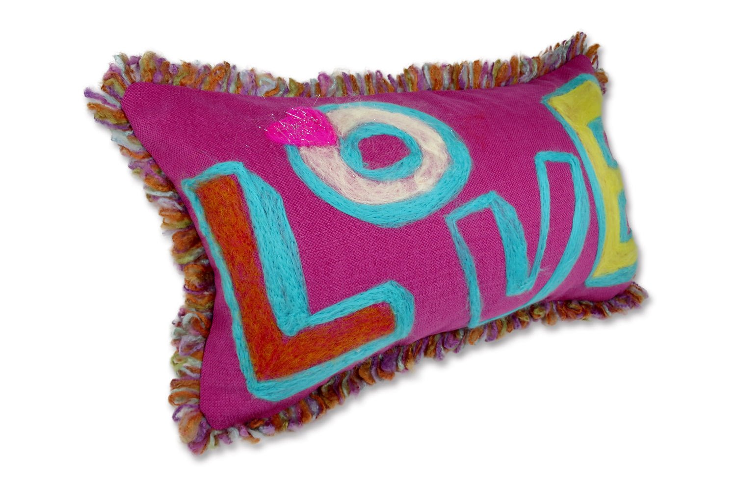 The ROMO 癒されレタードメッセージクッション(LOVE Skyblue) ハンドメイド 49(53)×29(33)cm 中材付 - HOUSE OF JAPAN Shop