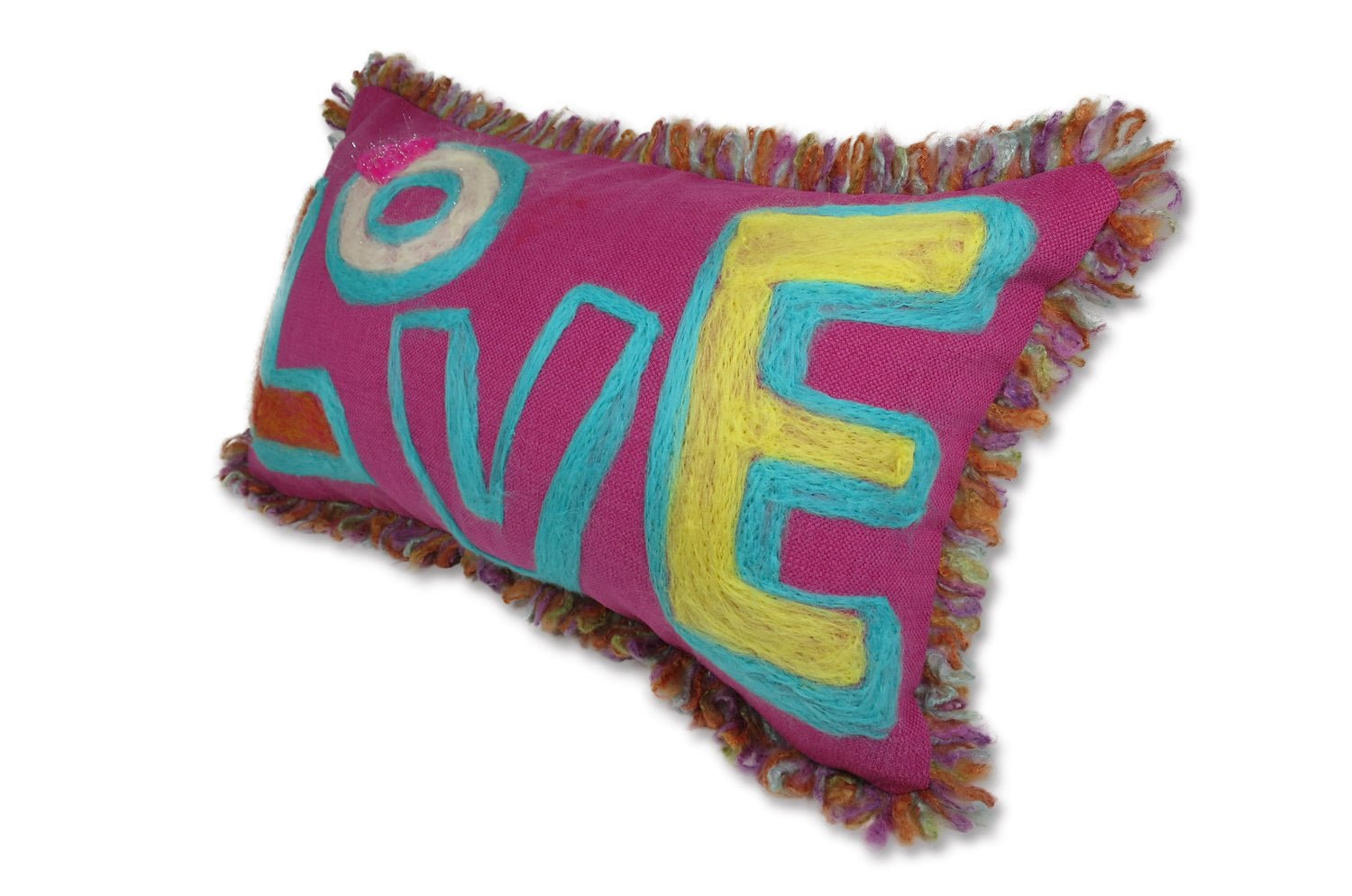 The ROMO 癒されレタードメッセージクッション(LOVE Skyblue) ハンドメイド 49(53)×29(33)cm 中材付 - HOUSE OF JAPAN Shop