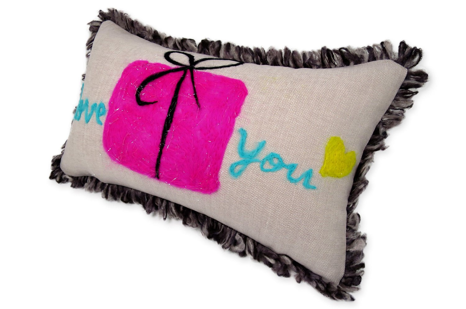 The ROMO 癒されレタードメッセージクッション(Present) ハンドメイド 49(53)×29(33)cm 中材付 - HOUSE OF JAPAN Shop