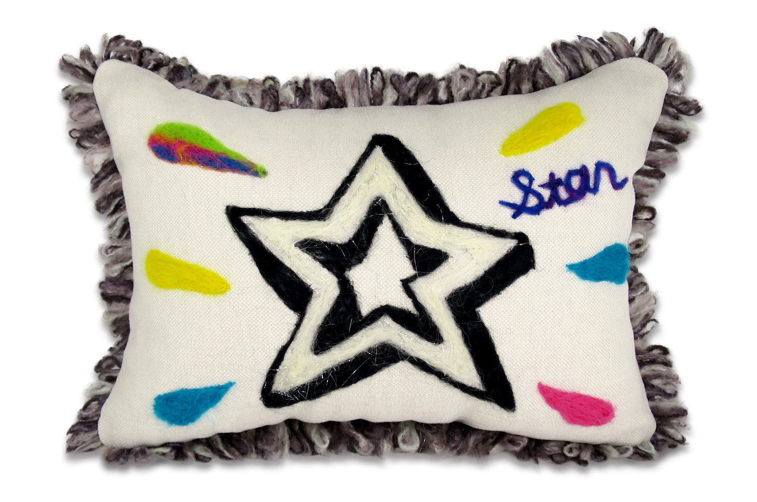 The ROMO 癒されレタードメッセージクッション(star) ハンドメイド 38(44)×28(34)cm 中材付 - HOUSE OF JAPAN Shop