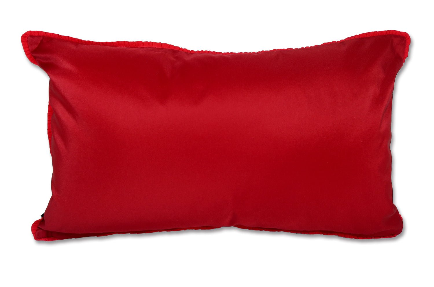 The ROMY ロミー オリエンタルフラワー 横長クッション (ホワイトレッド) 50×30cm 中材付 - HOUSE OF JAPAN Shop