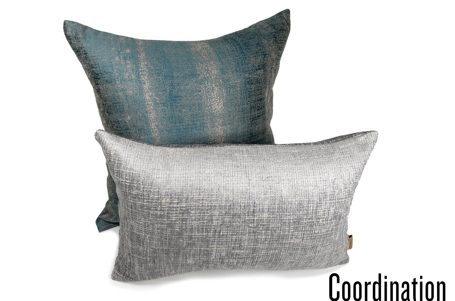 The ROUEN アルマーニカーザ ルーアン ジャカードベルベットクッション(シルバー) 45×30cm 中材付 - HOUSE OF JAPAN Shop