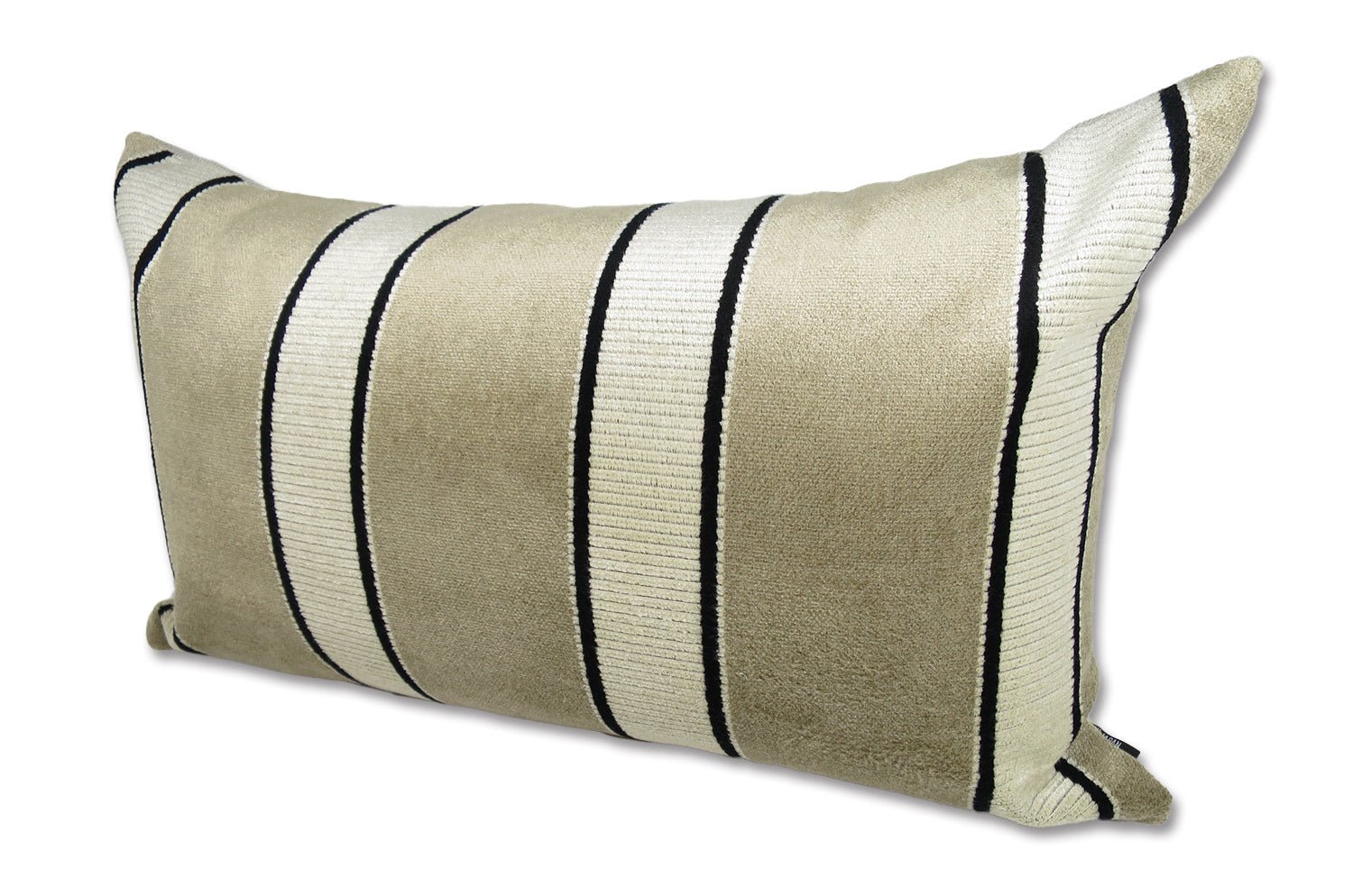 The Royal jacquard Stripe ロイヤルジャガードストライプクッション(NATUREL) 65×40cm 中材付 - HOUSE OF JAPAN Shop