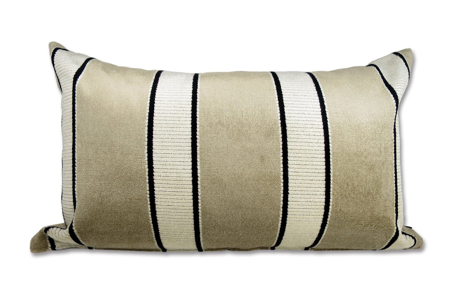The Royal jacquard Stripe ロイヤルジャガードストライプクッション(NATUREL) 65×40cm 中材付 - HOUSE OF JAPAN Shop