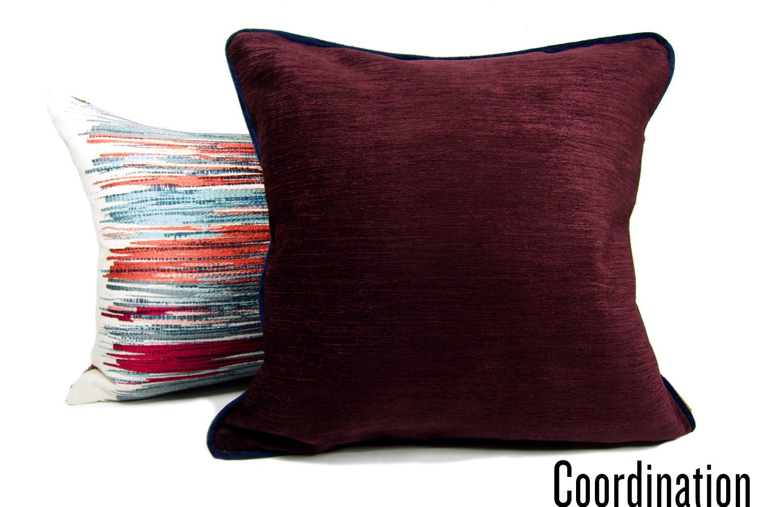 The Royal velor ロイヤルベロア パイピングクッションカバー レッドパープル 45cm角 - HOUSE OF JAPAN Shop
