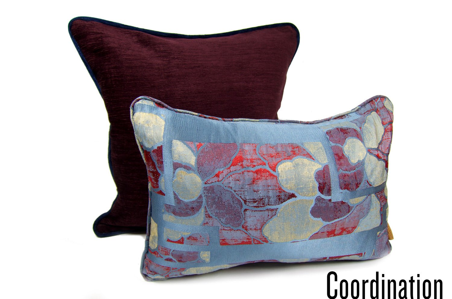 The Royal velor ロイヤルベロア パイピングクッションカバー レッドパープル 45cm角 - HOUSE OF JAPAN Shop