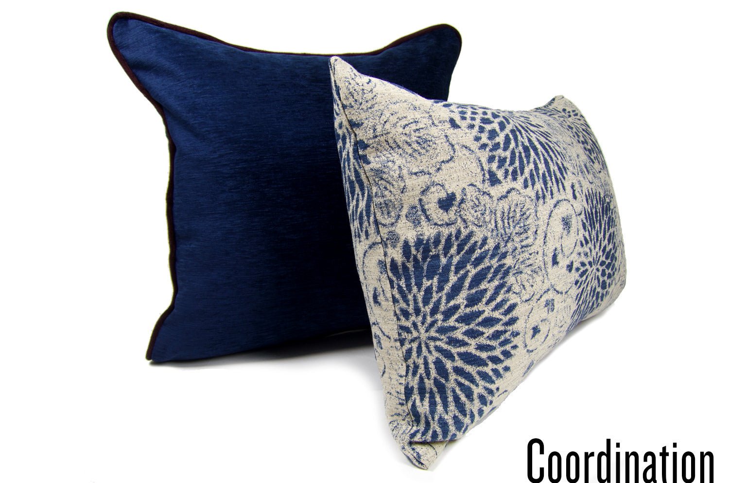 The Royal velour ロイヤルベロア パイピングクッションカバー ネイビー 45cm角 - HOUSE OF JAPAN Shop
