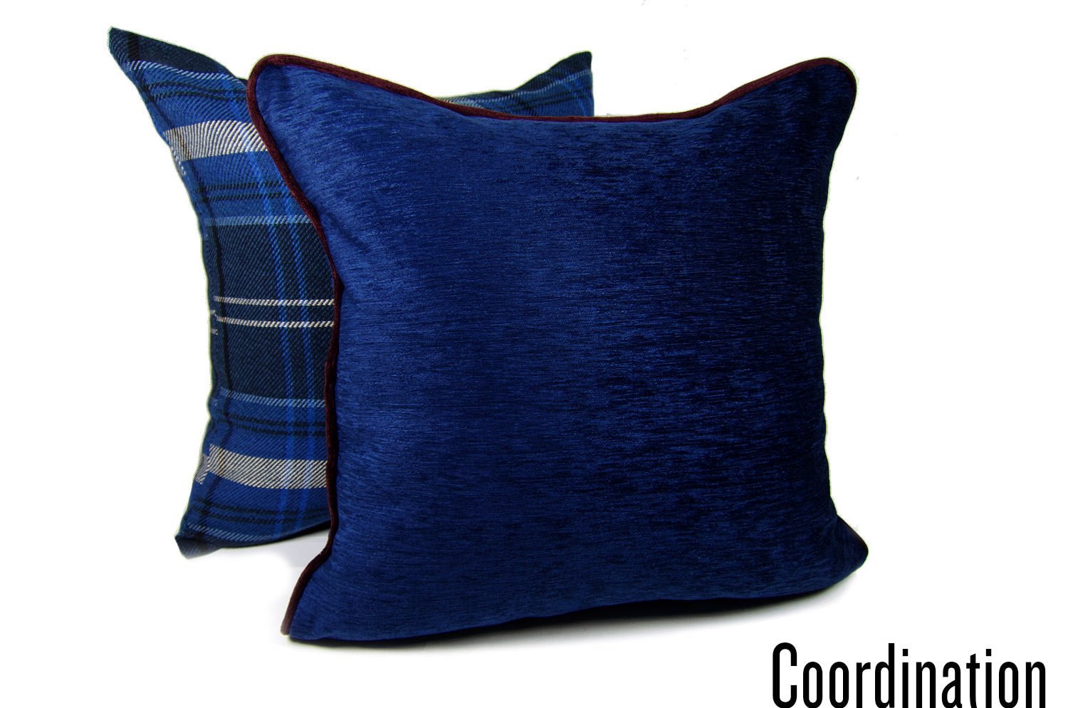 The Royal velour ロイヤルベロア パイピングクッションカバー ネイビー 45cm角 - HOUSE OF JAPAN Shop