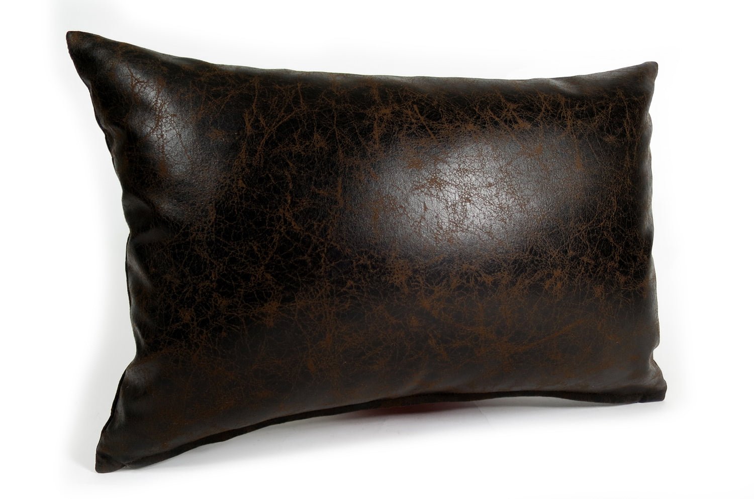 The Scratch Synthetic Leather スクラッチフェイクレザークッション ダークブラウン 45×30cm 中材付 - HOUSE OF JAPAN Shop