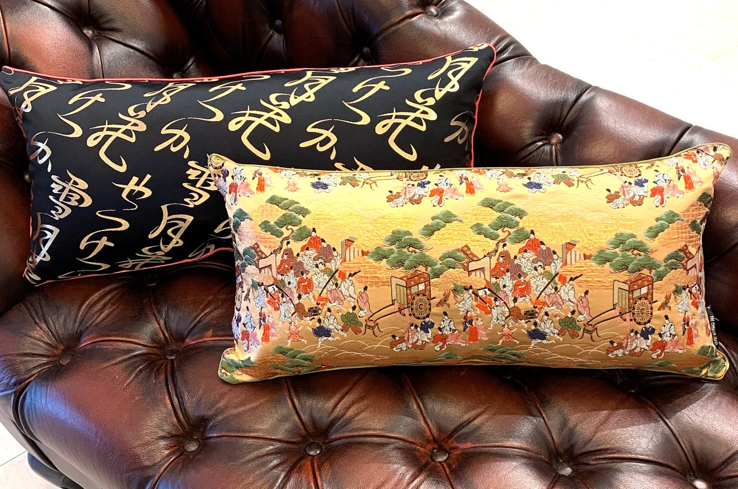 The Setugetuka 西陣織 雪月花クッション 65×33cm 中材付 - HOUSE OF JAPAN Shop