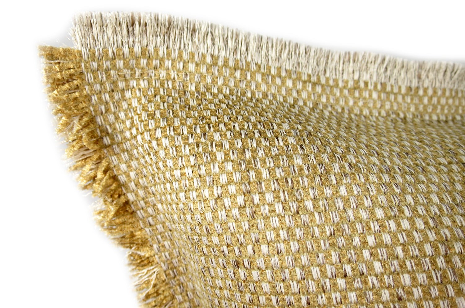 The Shaggy シャギーフリンジクッション ストローカラーミックス 45(48)×30(33)cm 中材付 - HOUSE OF JAPAN Shop