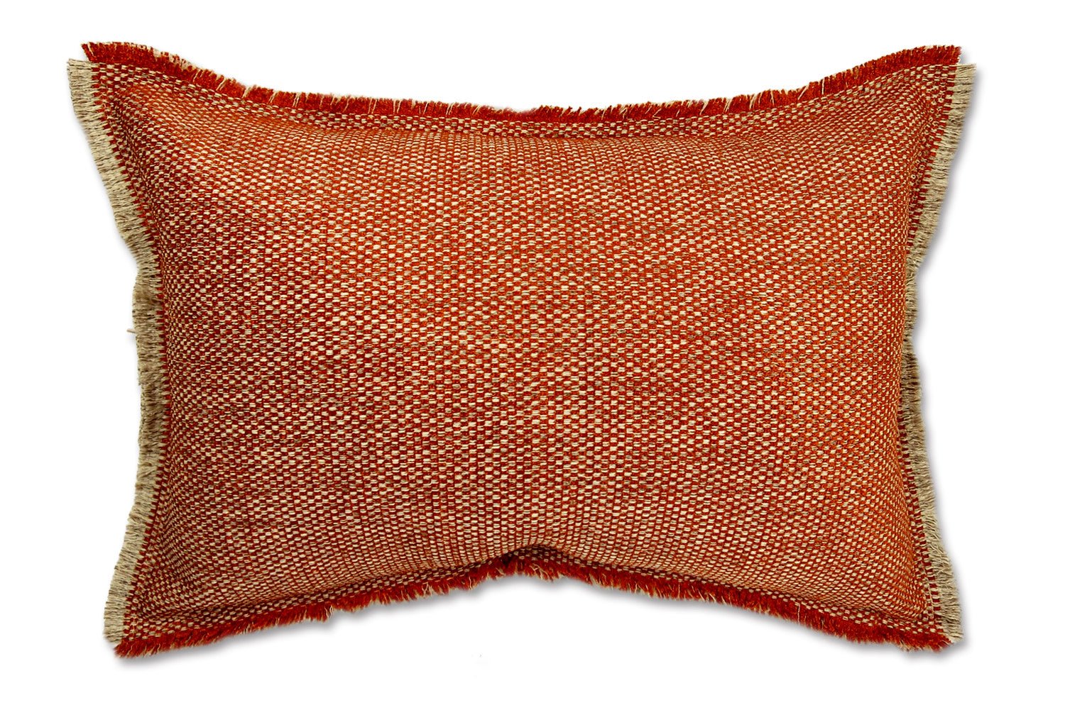 The Shaggy シャギーフリンジ横長クッション オレンジミックス 45(48)×30(33)cm 中材付 - HOUSE OF JAPAN Shop