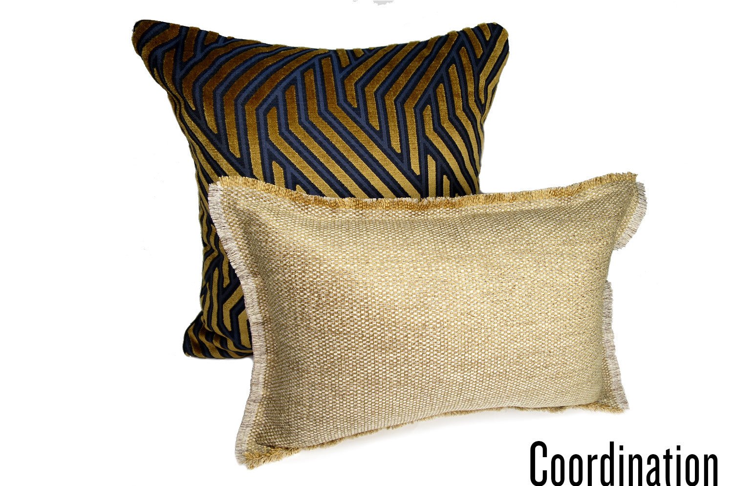 The Shaggy シャギーフリンジクッション ストローカラーミックス 45(48)×30(33)cm 中材付 - HOUSE OF JAPAN Shop