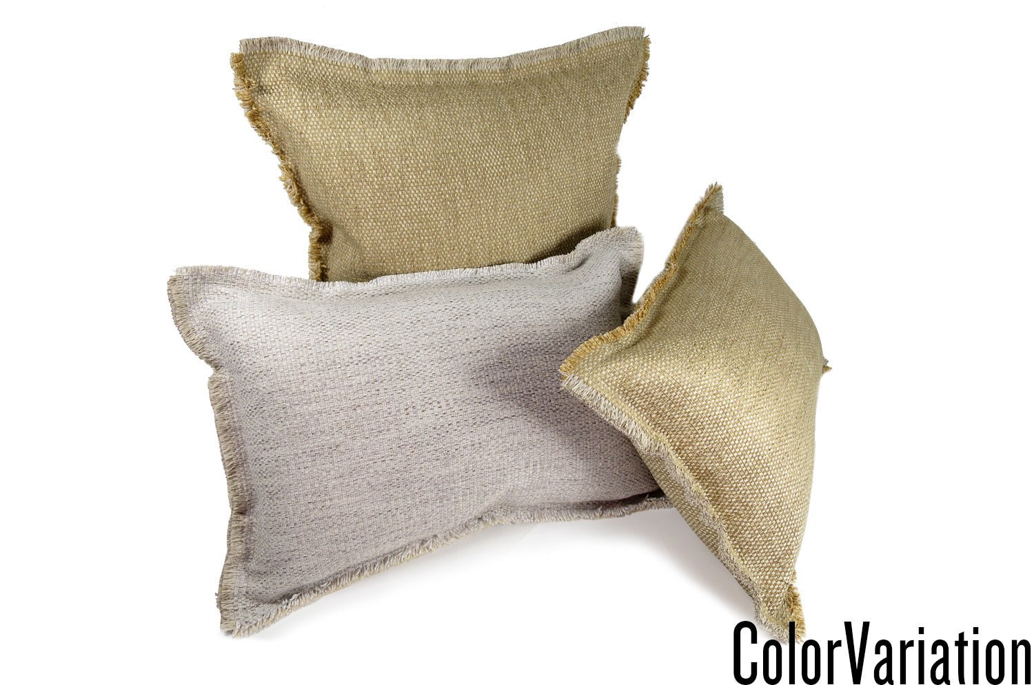 The Shaggy シャギーフリンジクッション ストローカラーミックス 45(48)×30(33)cm 中材付 - HOUSE OF JAPAN Shop