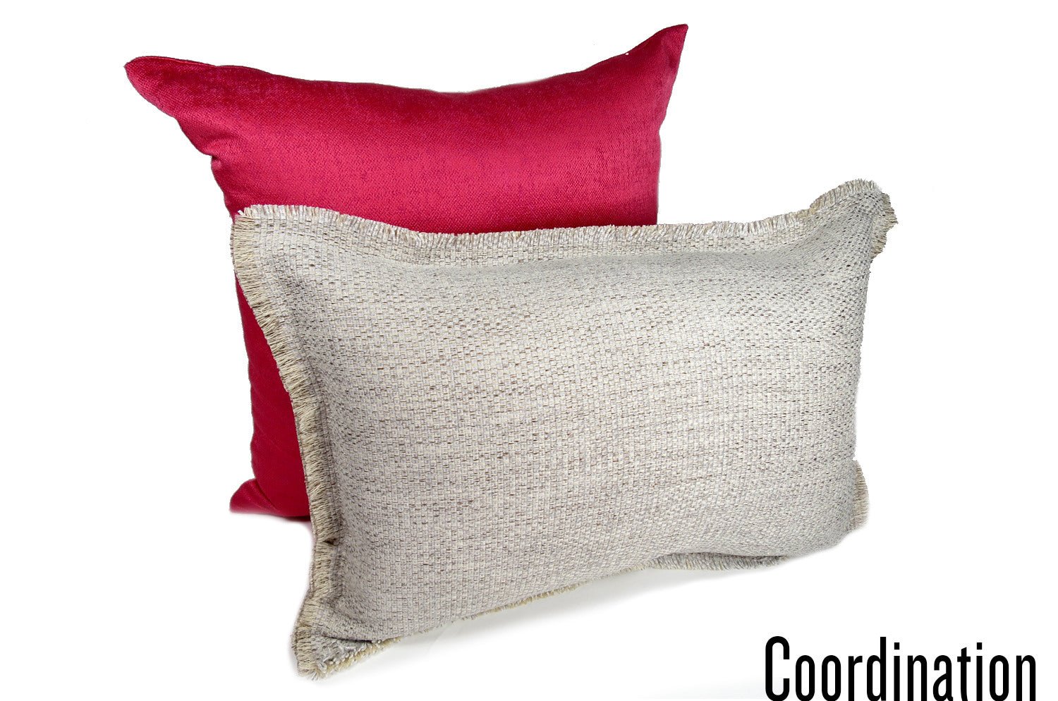 The Shaggy シャギーフリンジクッション グレージュミックス 45(48)×30(33)cm 中材付 - HOUSE OF JAPAN Shop