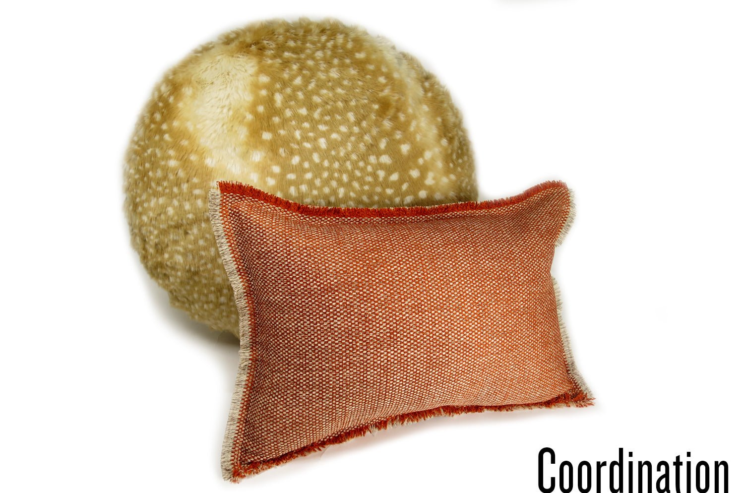 The Shaggy シャギーフリンジ横長クッション オレンジミックス 45(48)×30(33)cm 中材付 - HOUSE OF JAPAN Shop