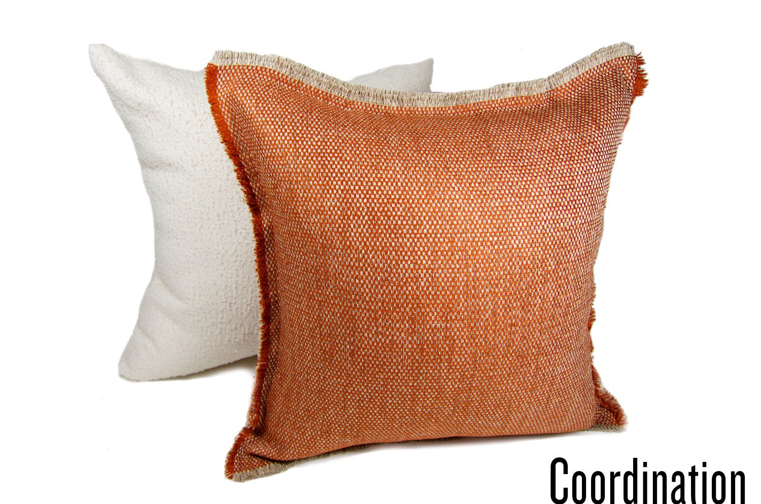 The Shaggy シャギーフリンジクッションカバー オレンジミックス 45(48)×45(48)cm - HOUSE OF JAPAN Shop