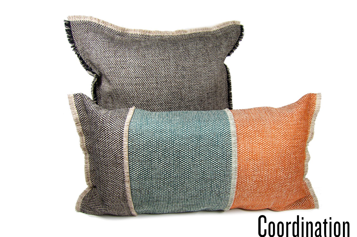 The Shaggy シャギーフリンジクッションカバー ブラックミックス 45(48)×45(48)cm - HOUSE OF JAPAN Shop