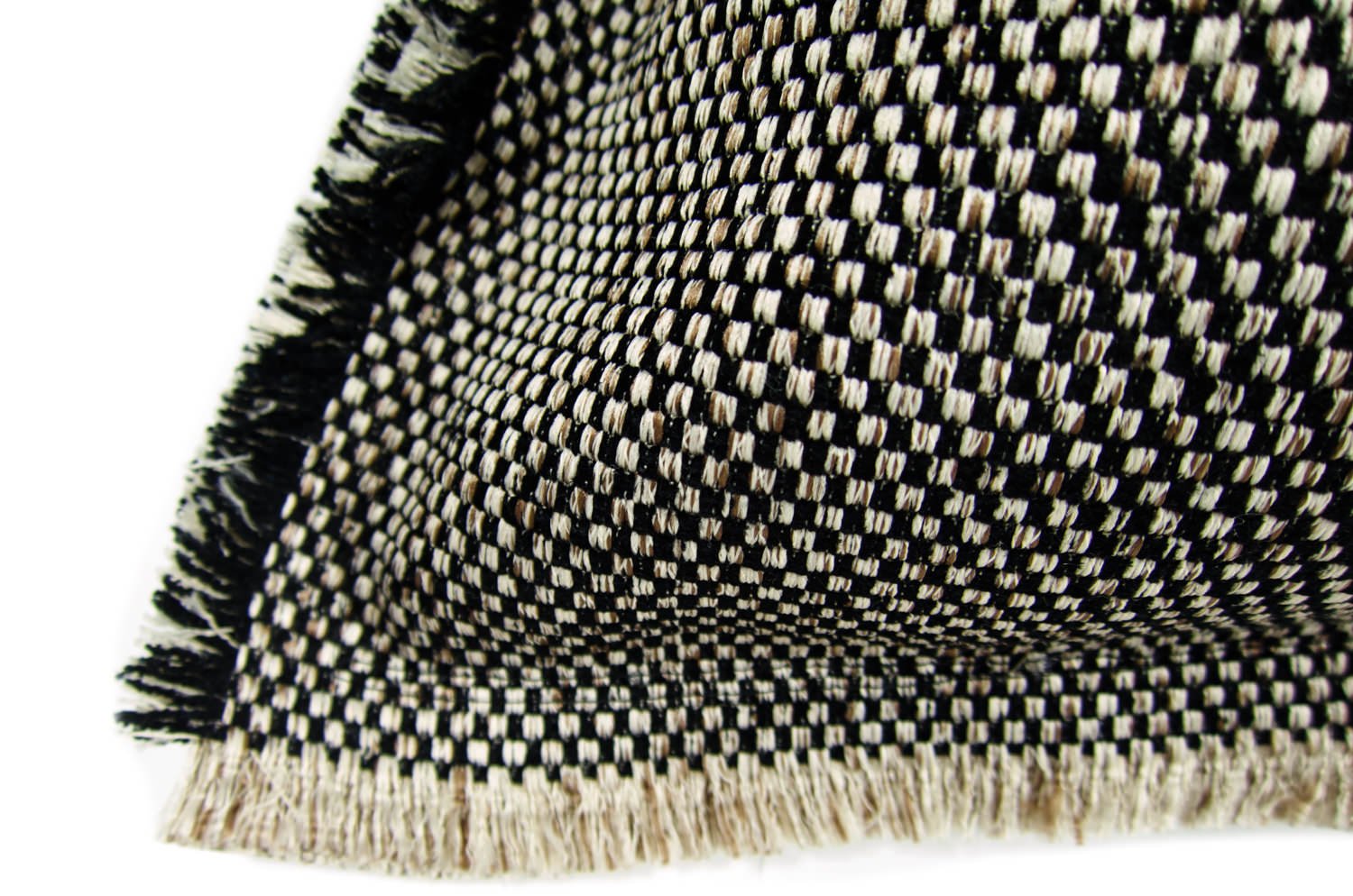 The Shaggy シャギーフリンジクッションカバー ブラックミックス 45(48)×45(48)cm - HOUSE OF JAPAN Shop