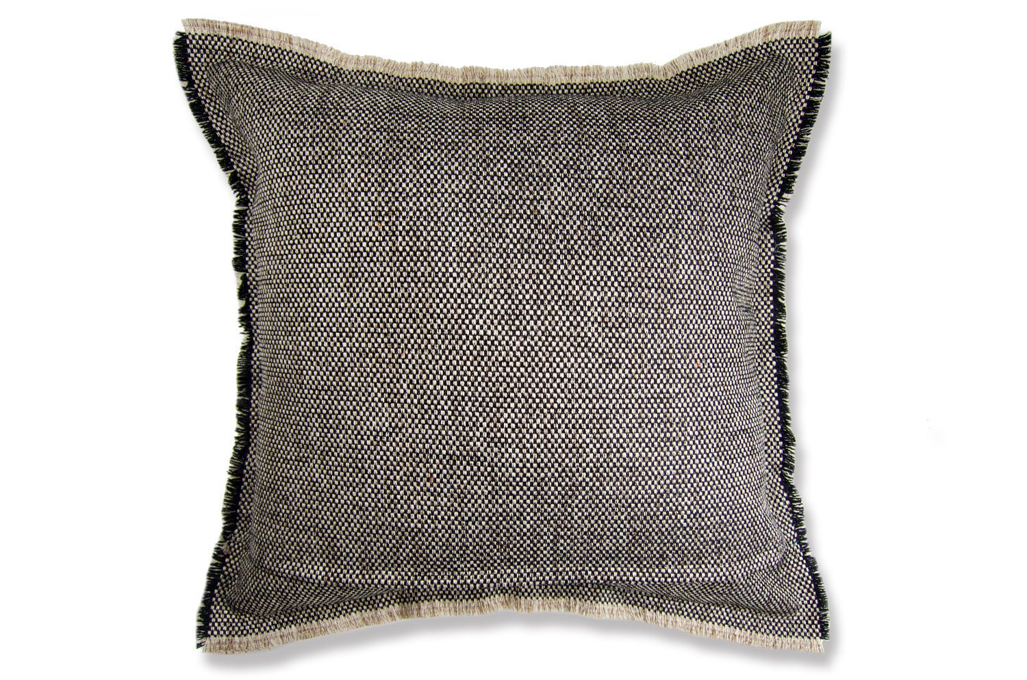 The Shaggy シャギーフリンジクッションカバー ブラックミックス 45(48)×45(48)cm - HOUSE OF JAPAN Shop