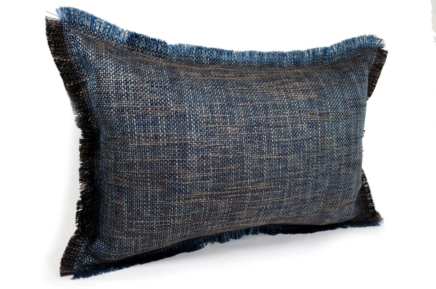 The Shaggy シャギーフリンジクッション ネイビーミックス 45(49)×30(34)cm 中材付 - HOUSE OF JAPAN Shop