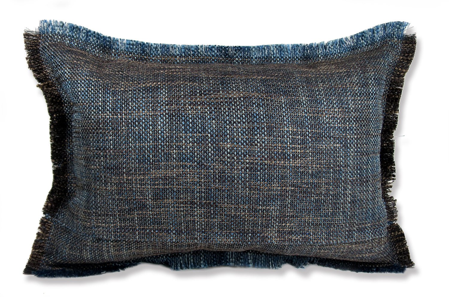 The Shaggy シャギーフリンジクッション ネイビーミックス 45(49)×30(34)cm 中材付 - HOUSE OF JAPAN Shop