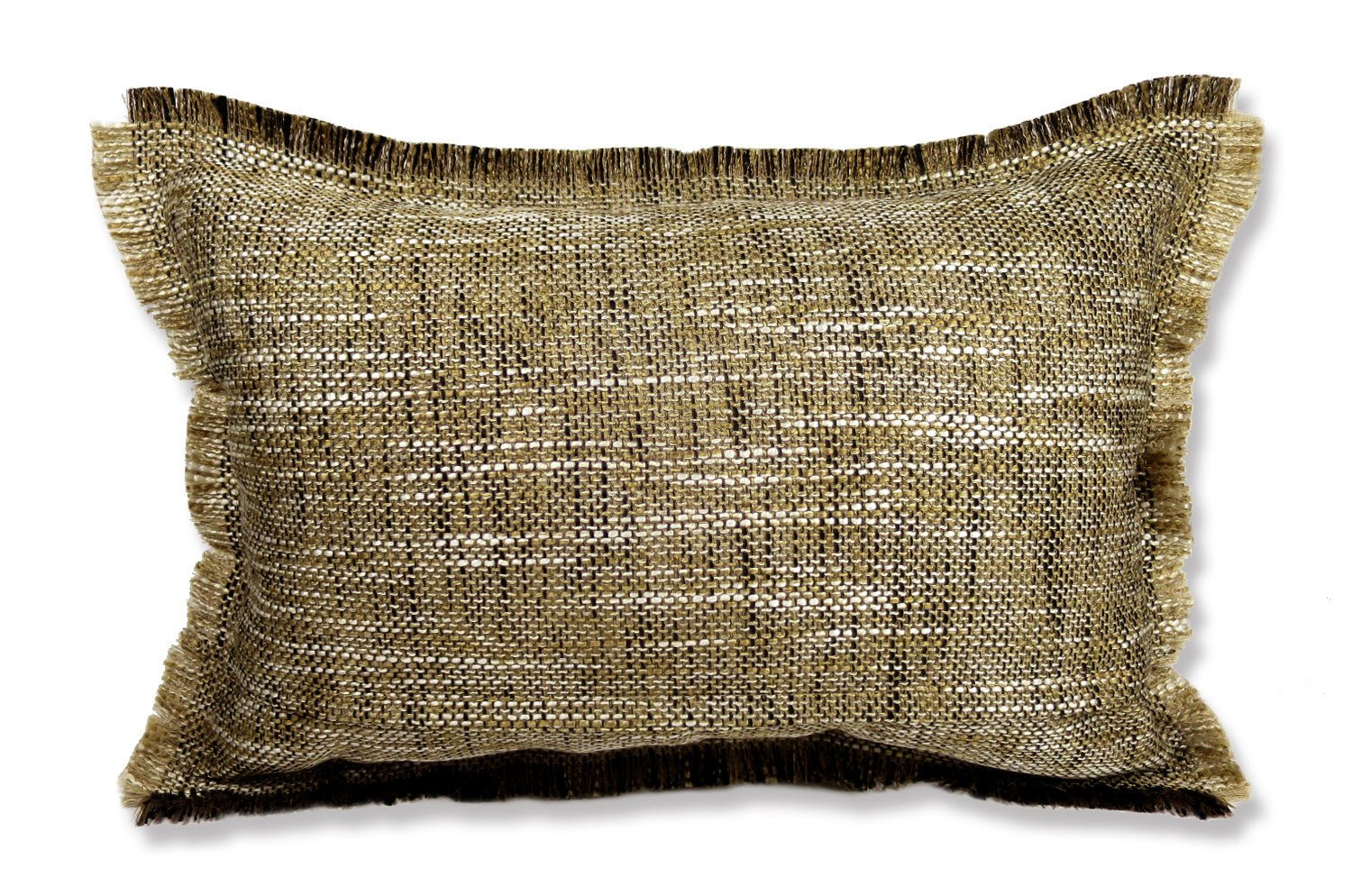 The Shaggy シャギーフリンジクッション ブラウン×ブラックミックス 45(49)×30(34)cm 中材付 - HOUSE OF JAPAN Shop